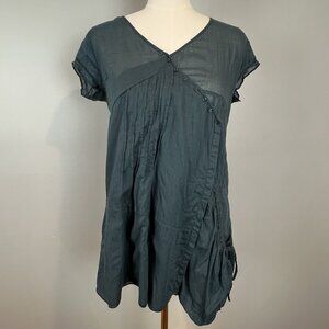 Hunkydory Essentials Short Sleeve Blouse Womens Small Scandi V-Neck Lightweight